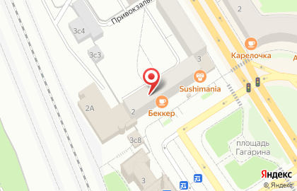 Московский кредитный банк на площади Гагарина на карте