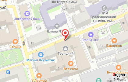 Танцевальная студия Todes в Петроградском районе на карте