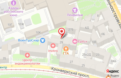 Интер-Лайн на Кронверкском проспекте на карте