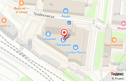 Магазин парфюмерии и косметики Л`Этуаль на метро Тушинская на карте