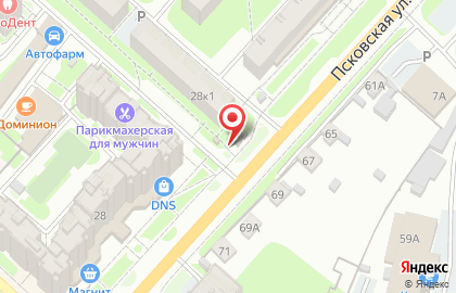 Киоск Старорусская мельница на Псковской улице, 28 к 1 на карте