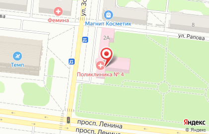 Городская детская больница Детское поликлиническое отделение №2 на улице Зои Космодемьянской на карте