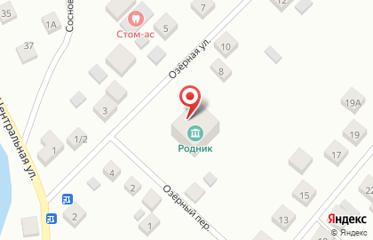 Центр культуры и досуга Родник на Озёрной улице на карте