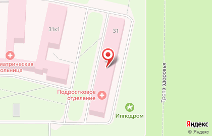 Психиатрическая больница в Архангельске на карте