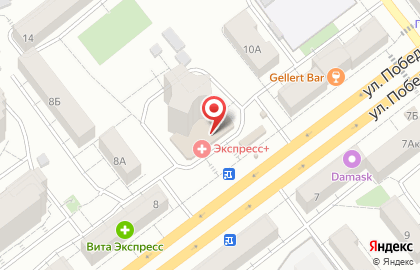 Супермаркет Пятёрочка на улице Победы, 8г на карте