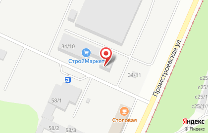 База пиломатериалов и отделочных материалов Региональный Лесной Склад на Промстроевской улице на карте