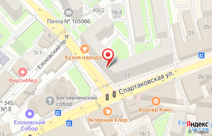 ОАО Альфа-Банк на Спартаковской улице на карте