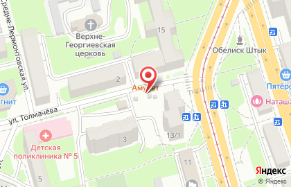 Киоск по продаже хлеба на улице Толмачёва на карте