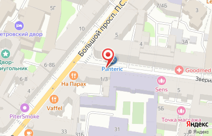 Продовольственный магазин Белорусский гостинец в Петроградском районе на карте