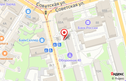 Цвет диванов на Оборонной улице на карте