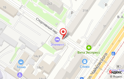 ТЦ Тверской дворик на Спортивном на карте