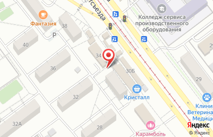 Кристалл на улице 22 Партсъезда на карте