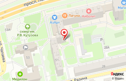 Парикмахерская Полина на проспекте Ленина на карте
