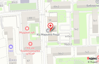 Культурный центр Марьина Роща на Октябрьской улице на карте