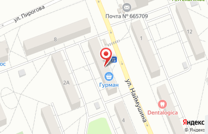 Продуктовый магазин Гурман в Падунском районе на карте