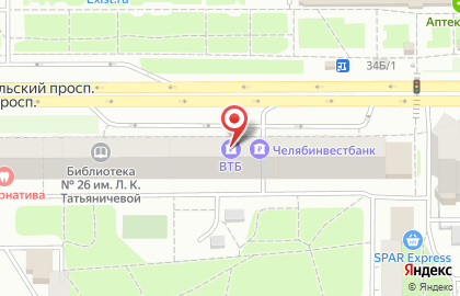 Банкомат ВТБ в Курчатовском районе на карте