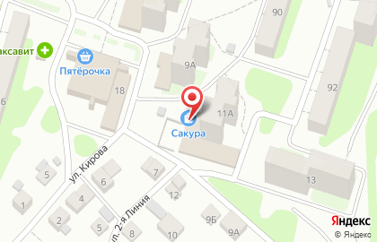 Торговый дом Сакура на Первомайской улице на карте