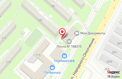 Продуктовый магазин в Санкт-Петербурге на карте
