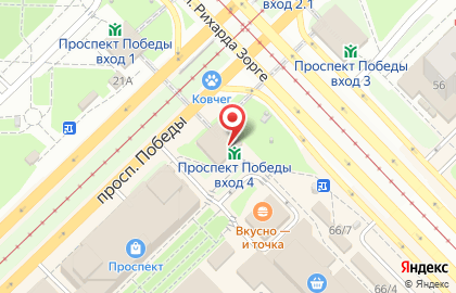 Магазин фастфудной продукции на проспекте Победы на карте
