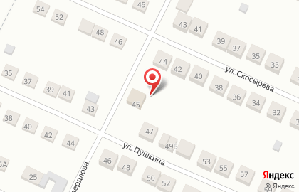 Центр отправки экспресс-почты Почта России на улице Пушкина, 45 на карте