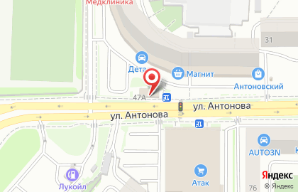 Аптека Эра здоровья на улице Антонова на карте
