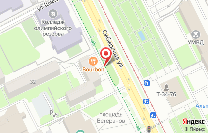 Кимбо на Сибирской улице на карте