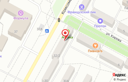 Совкомбанк на Комсомольской улице на карте