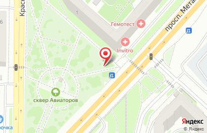 Много цветов на проспекте Металлургов на карте