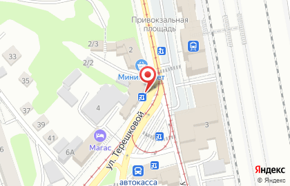 SubWay на улице Терешковой на карте