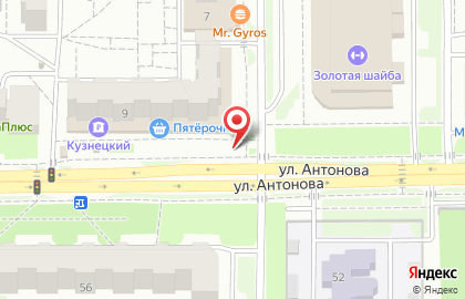Современные окна на улице Антонова на карте