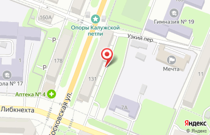 Почтовое отделение №21 на Московской улице на карте