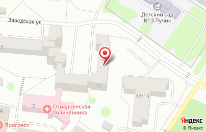 Поликлиника на улице Заводская на карте