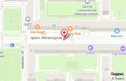 Ёжик на проспекте Металлургов на карте