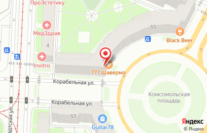 Продуктовый магазин в Санкт-Петербурге на карте
