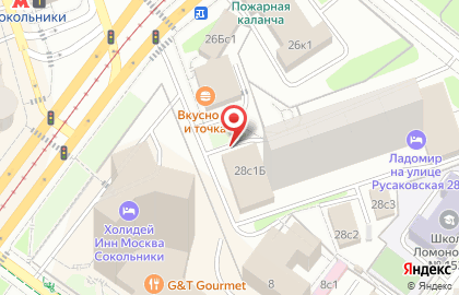 Банк Уралсиб на метро Сокольники на карте