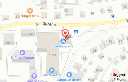 Шинный центр БратскШИНА в Центральном районе на карте