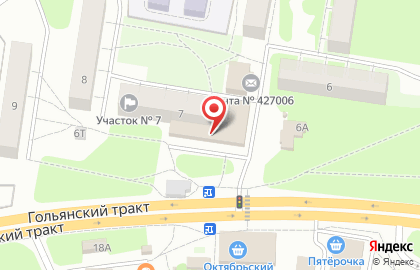 Аптека Планета Здоровья на улице Октябрьский, 7 на карте