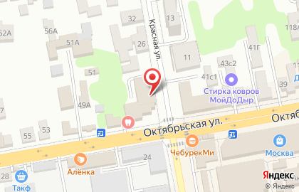 Парикмахерская Юлии Добиной на Октябрьской улице на карте