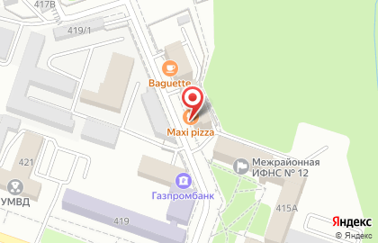 Ресторан быстрого питания Макси Пицца на улице Ленина на карте