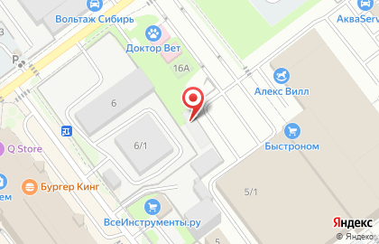 Магазин сантехники Водолей в Новосибирске на карте