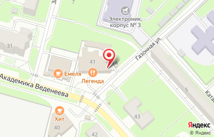 Супермаркет Лион на улице Академика Веденеева на карте
