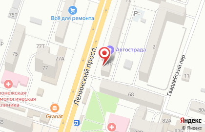 Производственная компания Орион в Левобережном районе на карте