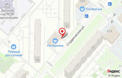 Дискаунтер Пятёрочка на Студенческой улице в Нижнекамске на карте