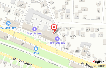 Компания Торгсервис на улице Ермолова на карте