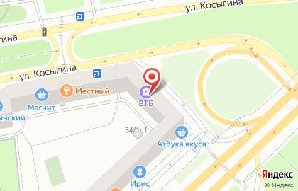 Банкомат ВТБ на метро Ленинский проспект на карте
