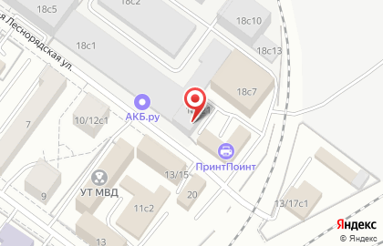 Компания СкайПром в Леснорядском переулке на карте