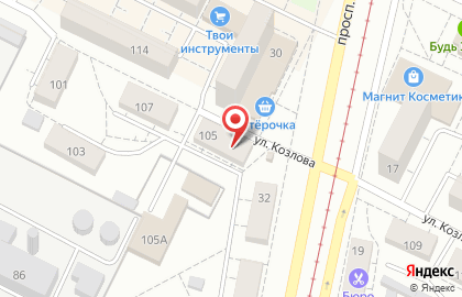 Торговая компания Завод низких цен на улице Козлова на карте