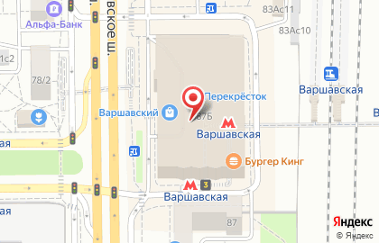 Туристическое агентство TUI в ТЦ Варшавский на карте
