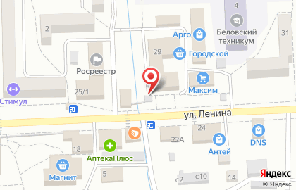 Кафе-бистро Три товарища на улице Ленина на карте