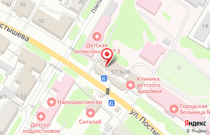 Салон-парикмахерская Ириска на улице Постышева на карте